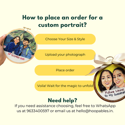 6” Fully Embroidered Portrait