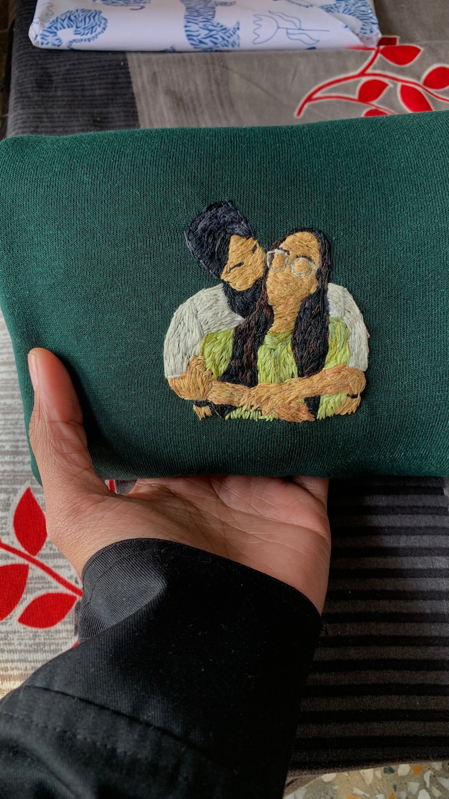 Embroidered Portrait on Sweatshirt/Hoodie 3” x 3”