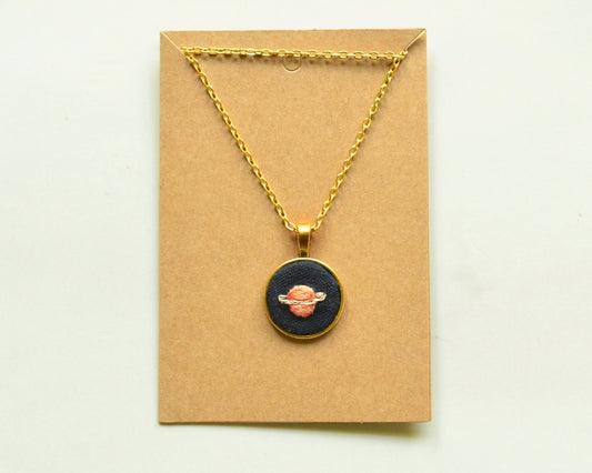 Saturn Necklace (Salmon)