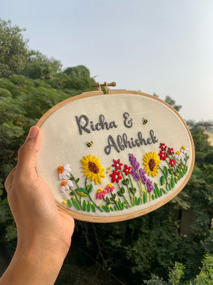 8” Floral Name Plate