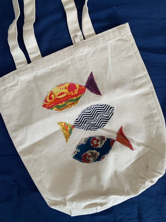 Fishies Totebag (14x14x4”)