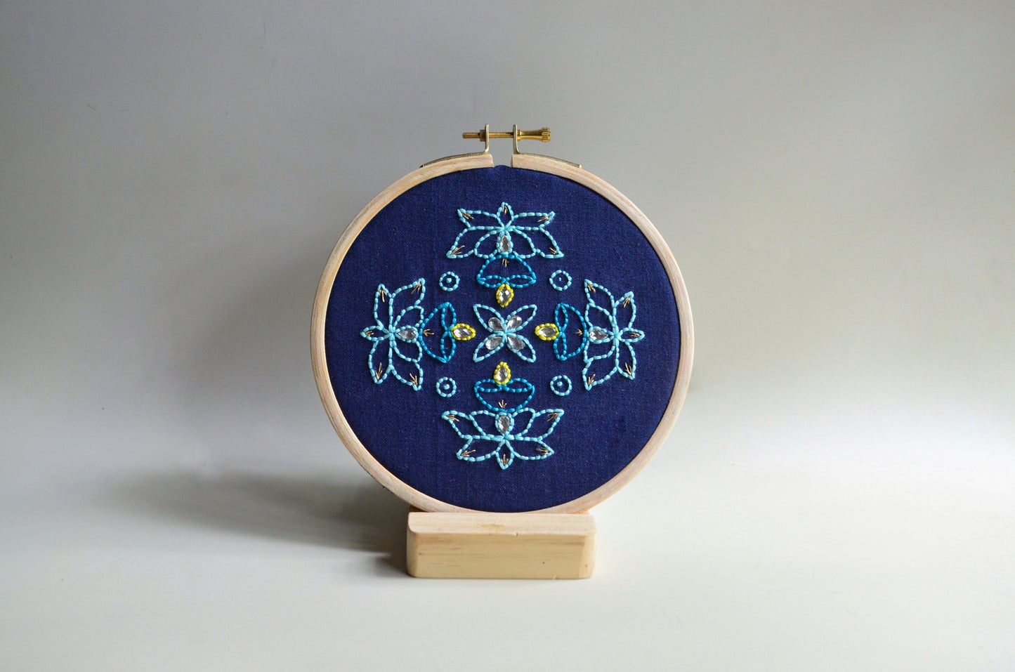 Padma Kolam - 6” (Navy Blue)