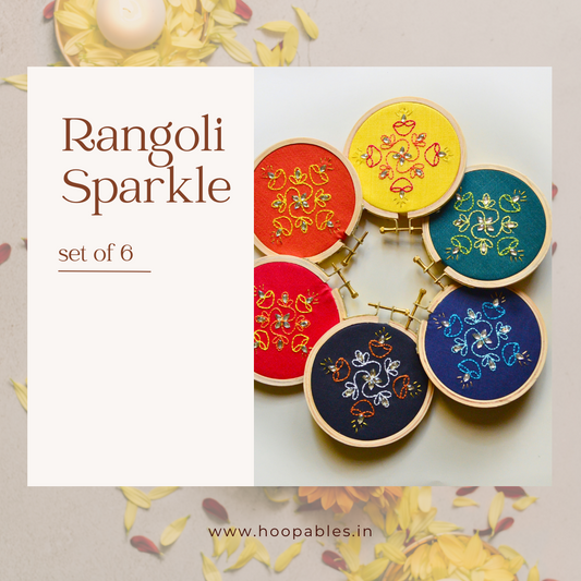 4” Rangoli Sparkle - Set of 6