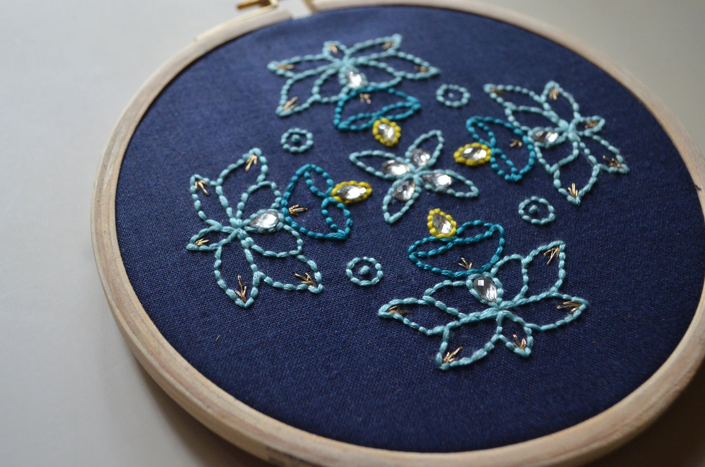 Padma Kolam - 6” (Navy Blue)