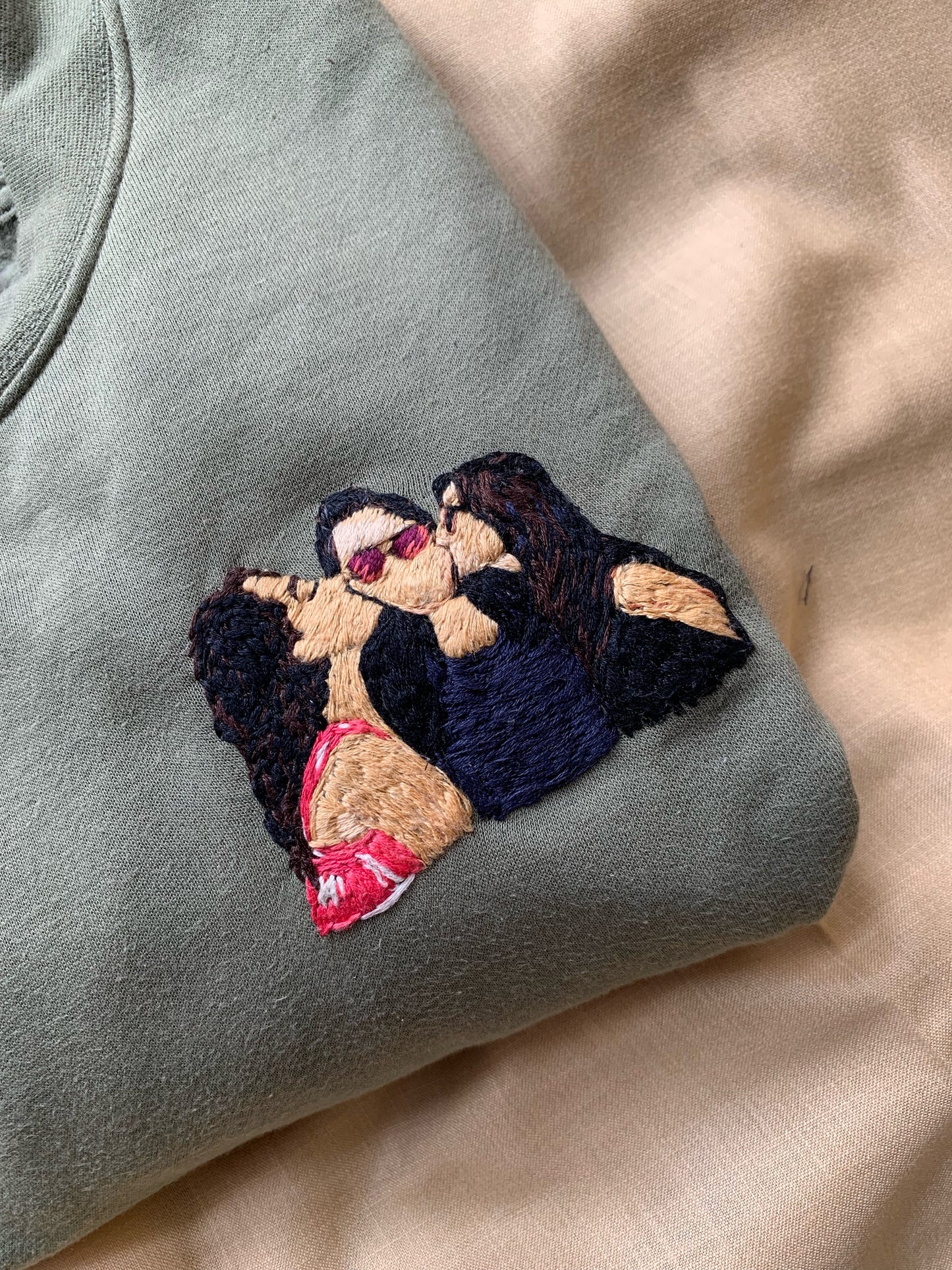 Embroidered Portrait on Sweatshirt/Hoodie 3” x 3”