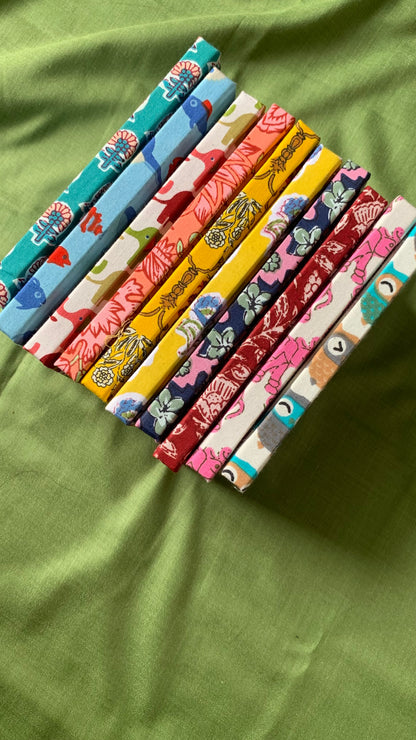 Upcycled fabric-cover Journals - Animal Print (5x7”)