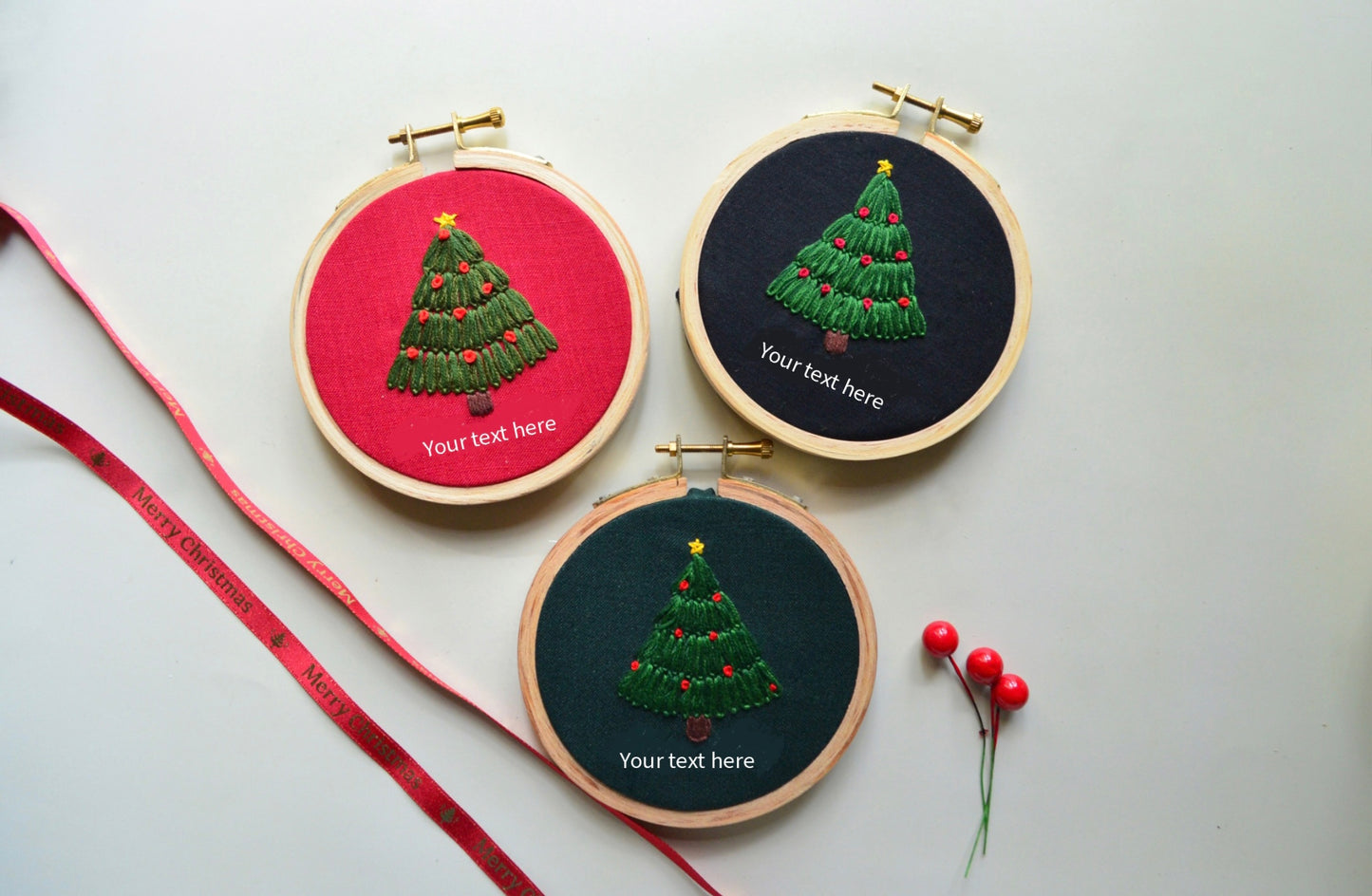 4” Christmas Tree Ornament with custom text