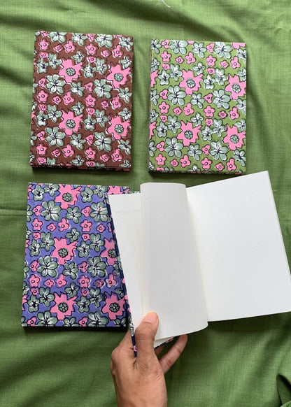 Upcycled fabric-cover Journals - Multicoloured (5x7”)