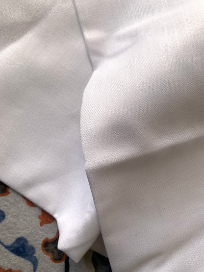Ruby Silk Fabric - White