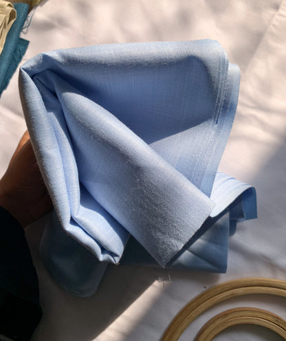 Ruby Silk Fabric - Powder Blue