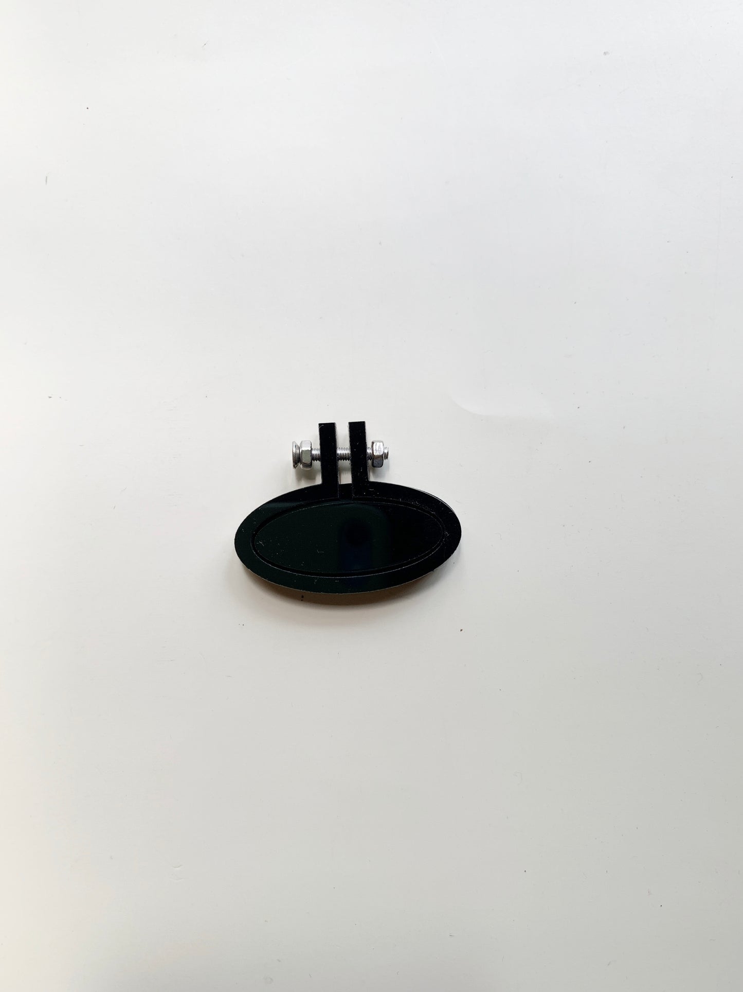 Black Acrylic Horizontal Oval Mini Hoop 4.5x 2.5 cm