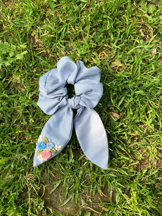 Cinderella Blue bow scrunchie