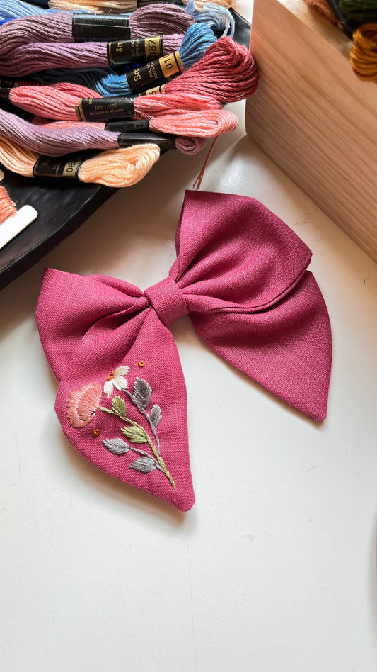 Fuchsia Bloom hairbow