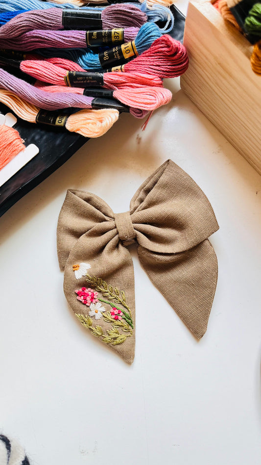 Earthy Blooms Hair Bow