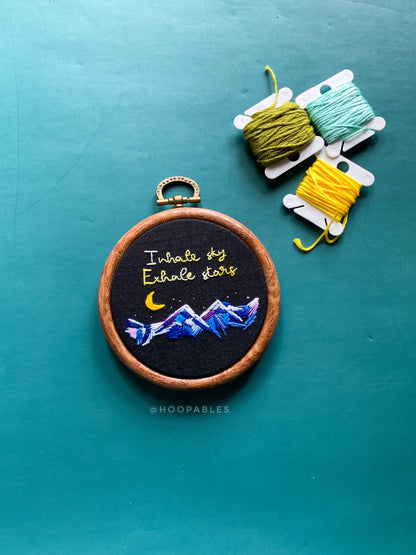 Inhale Sky - 3” hoop
