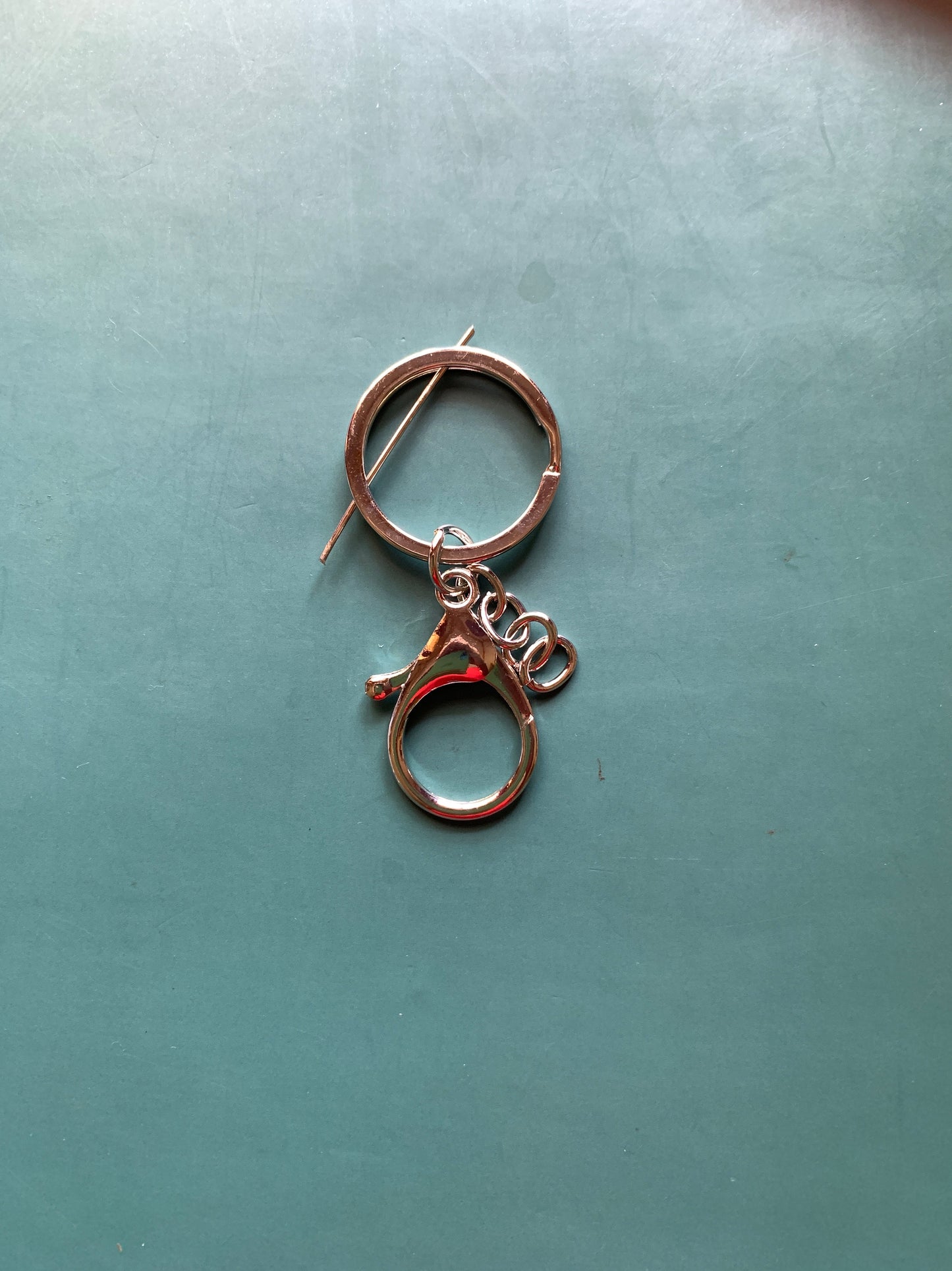 Keyring with Lobster Hook - Silver