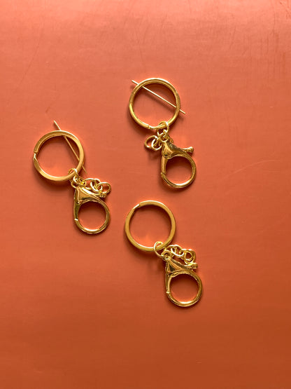 Keyring with Lobster Hook - Gold