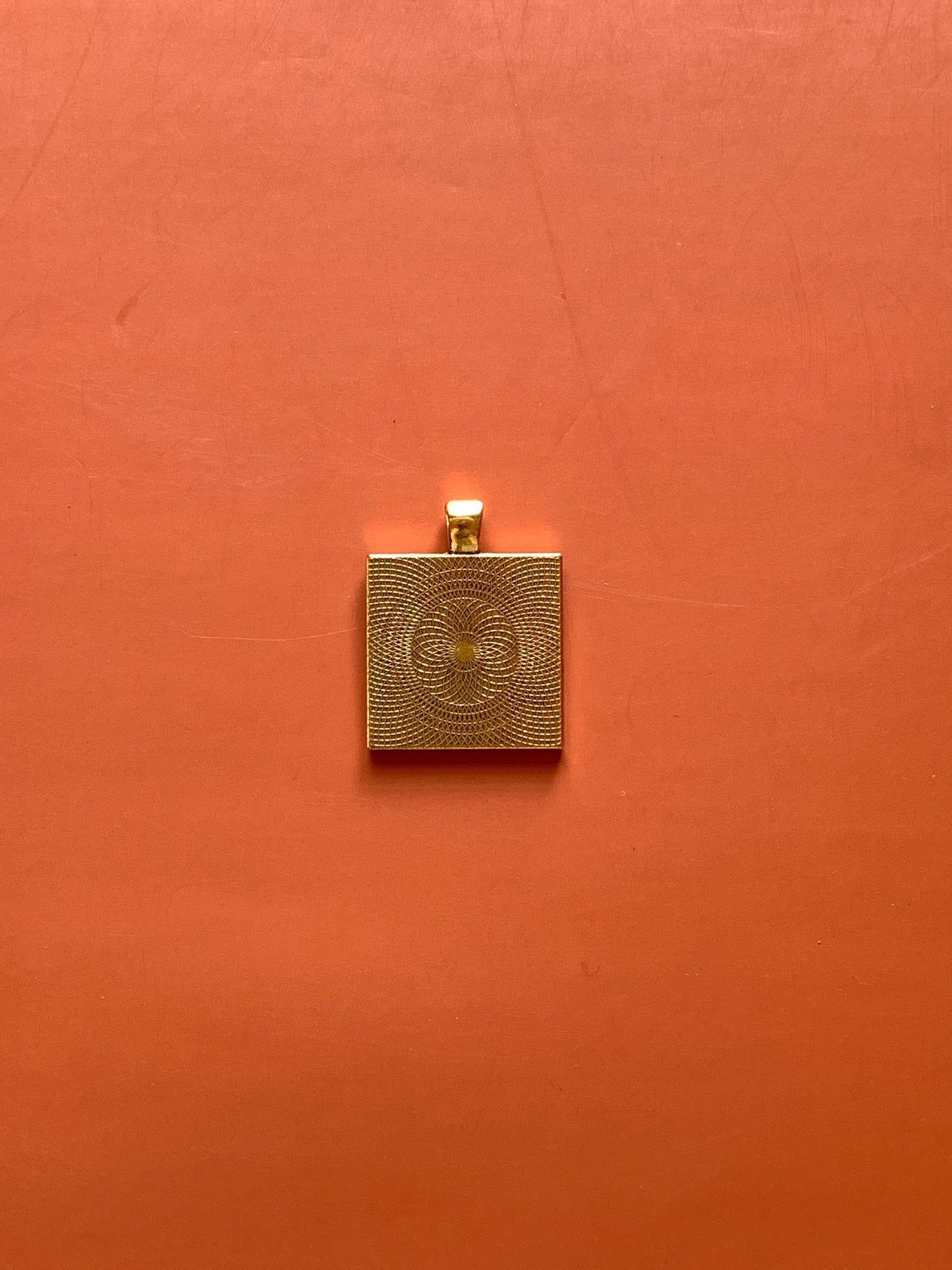 Square Pendant Base - Gold