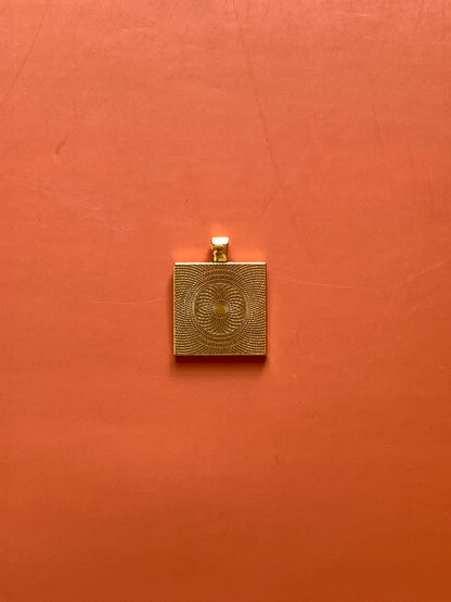 Square Pendant Base - Gold