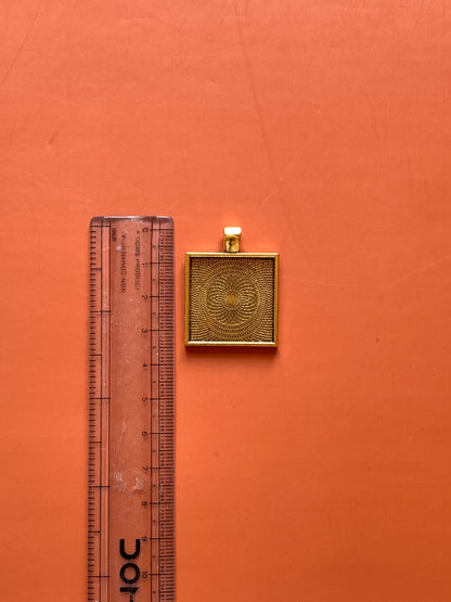 Square Pendant Base - Gold