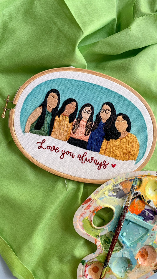 8” Fully Embroidered Portrait
