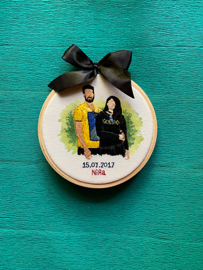 6” Fully Embroidered Portrait
