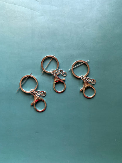 Keyring with Lobster Hook - Silver