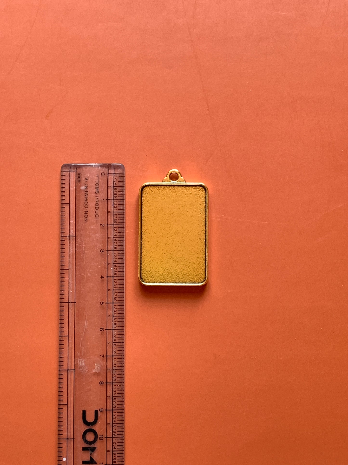 Rectangular Pendant Base - Gold