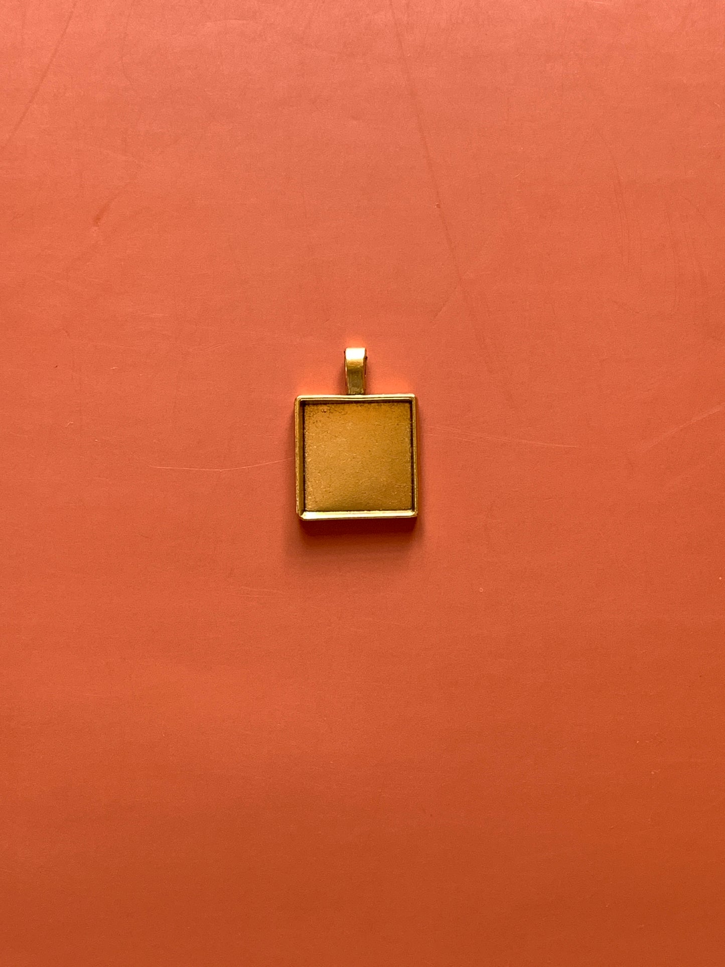 Square Pendant Base - Gold