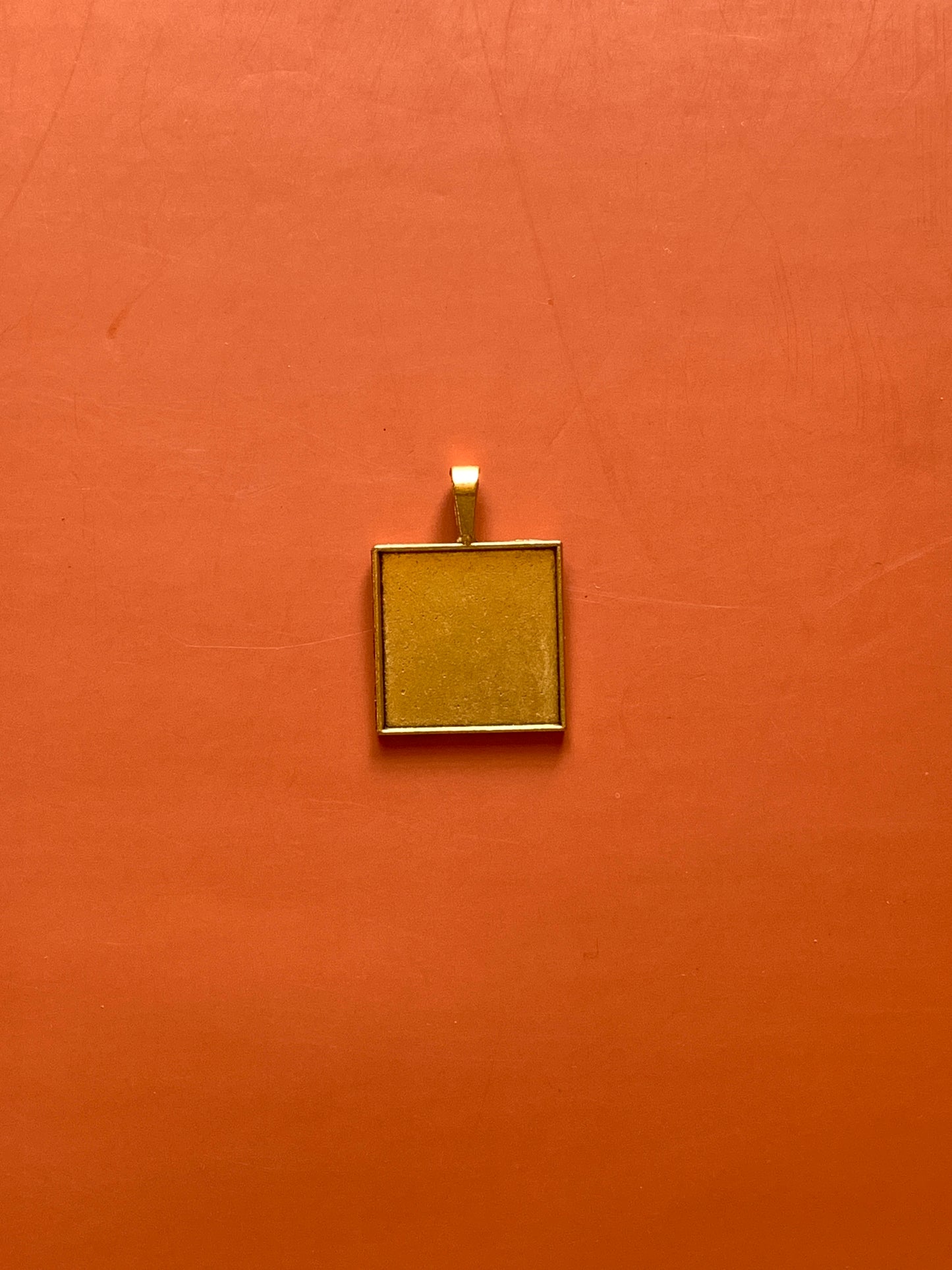 Square Pendant Base - Gold