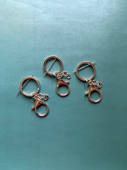 Keyring with Lobster Hook - Silver