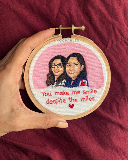 4” Semi Embroidered Portrait