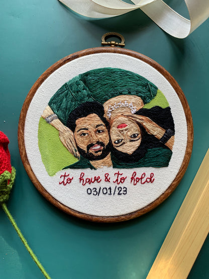 6” Fully Embroidered Portrait