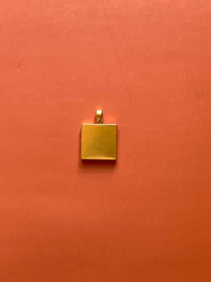 Square Pendant Base - Gold
