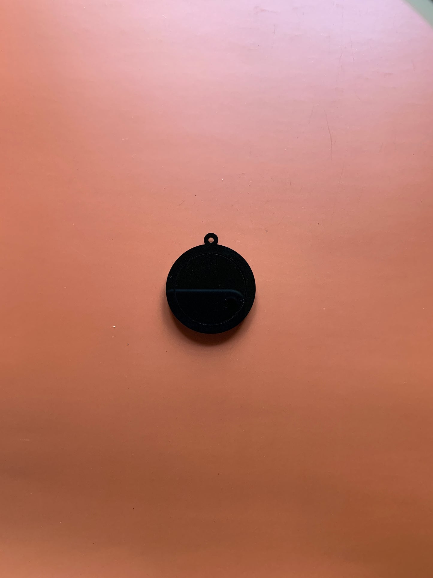 Black Acrylic Mini Hoop 4 cm